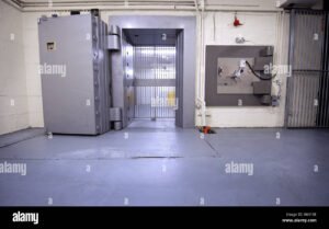 cle ouvrant une porte de banque moderne