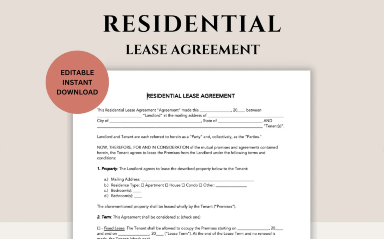 un contrat de location entre deux personnes