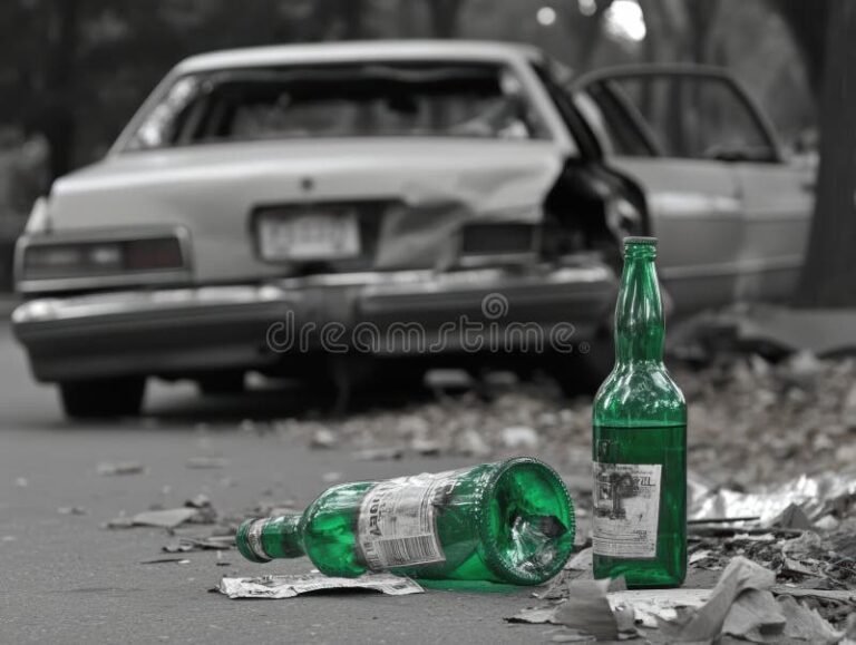 voiture avec flacon dalcool brise devant